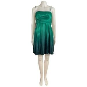 Sparkling Green Ombre Mini Dress